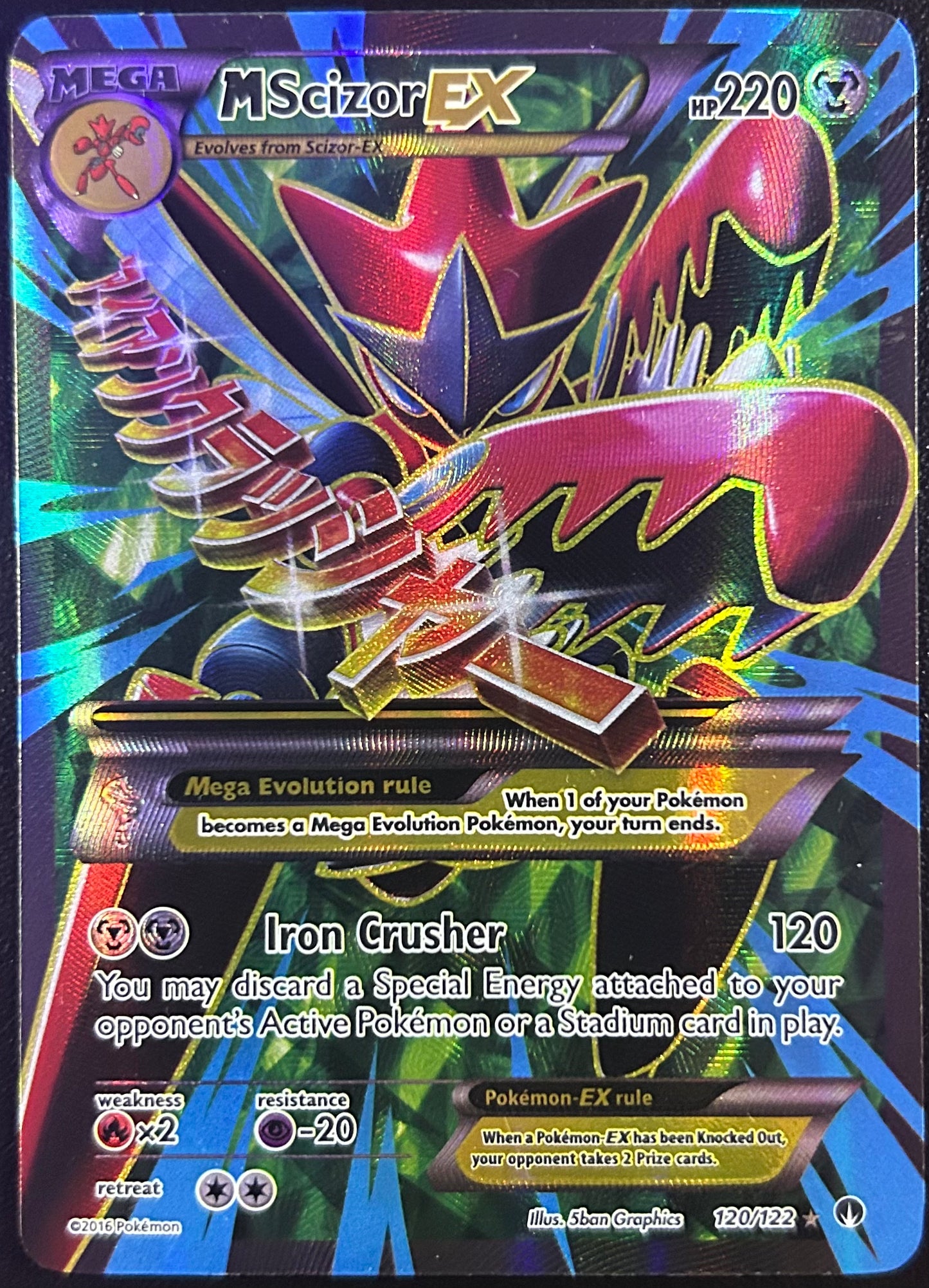M Scizor EX (Full Art) XY BREAKpoint 120/122 - (Lightly Played)
