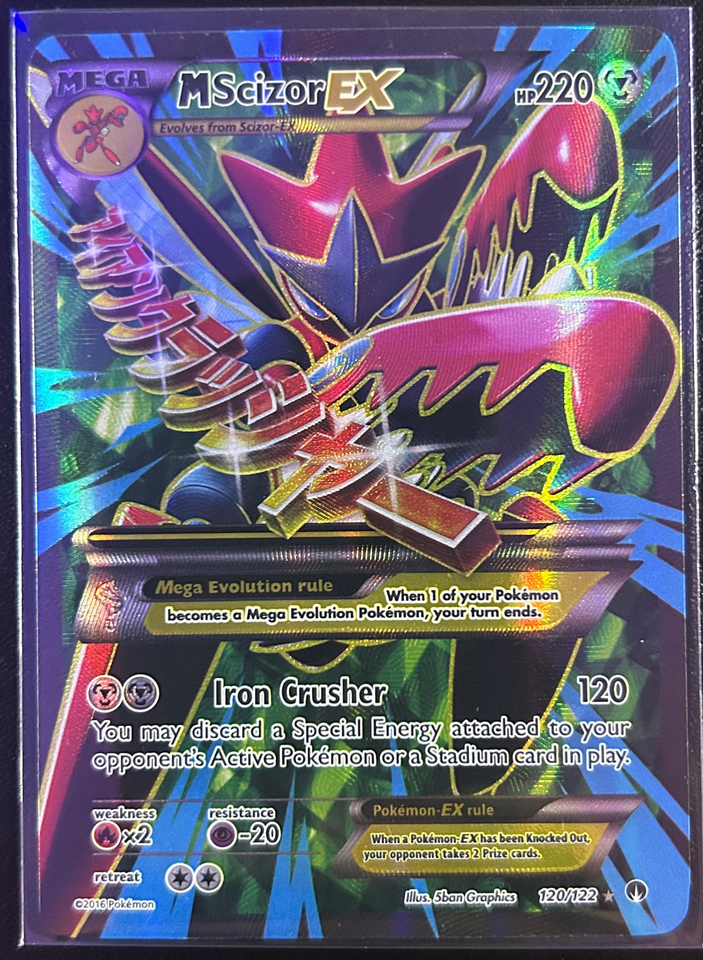 M Scizor EX (Full Art) XY BREAKpoint 120/122 - (Lightly Played)