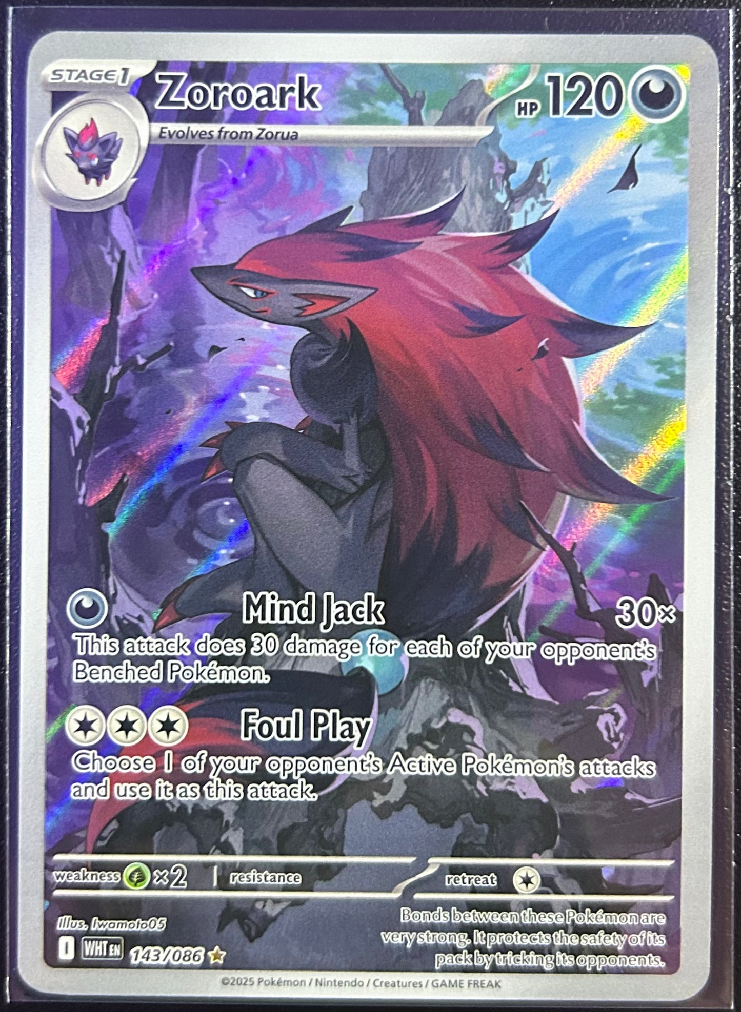 Zoroark - SV White Flare (Illustration Rare) 143/086 (Near Mint)