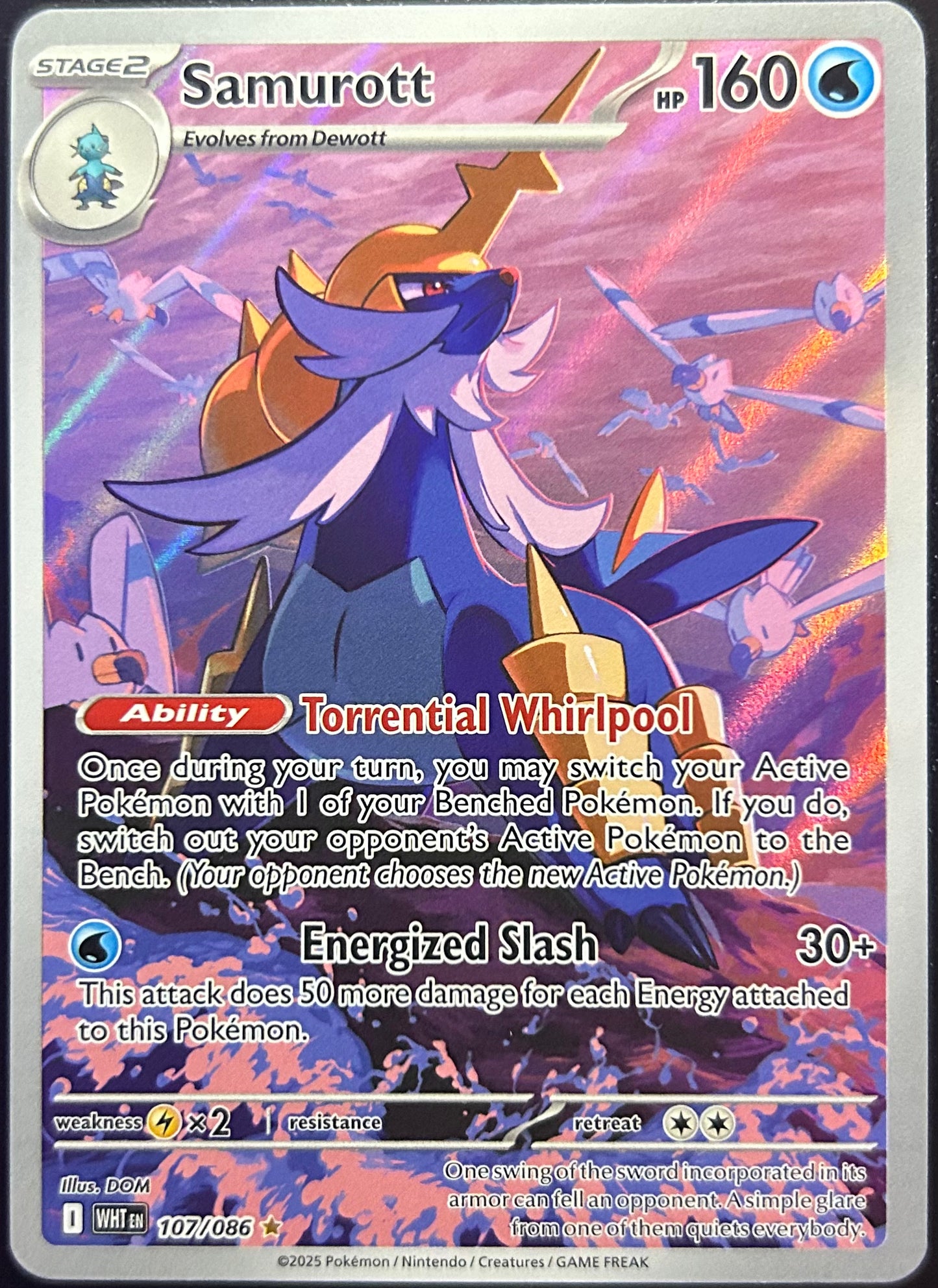 Samurott - SV White Flare (Illustration Rare) 107/086 - (Near Mint)