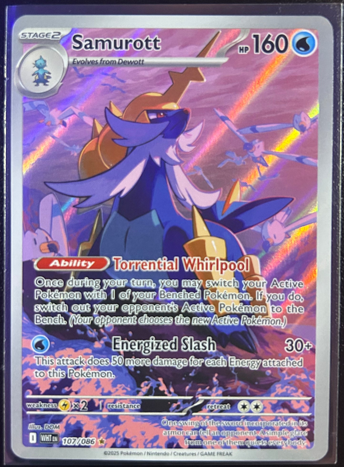 Samurott - SV White Flare (Illustration Rare) 107/086 - (Near Mint)