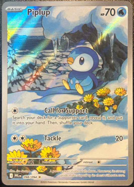 Piplup (Illustration Rare - Full Art) - ME Phantasmal Flames 098/094 (Near Mint)