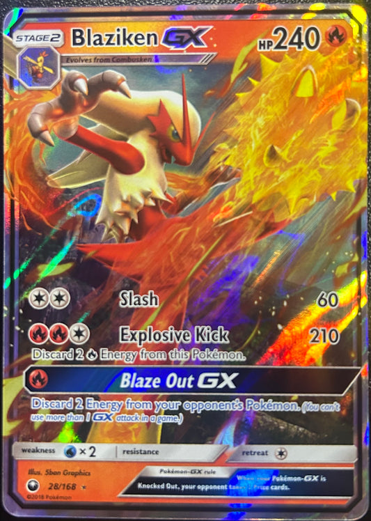 Blaziken GX - S&M Celestial Storm 28/168 (Near Mint)