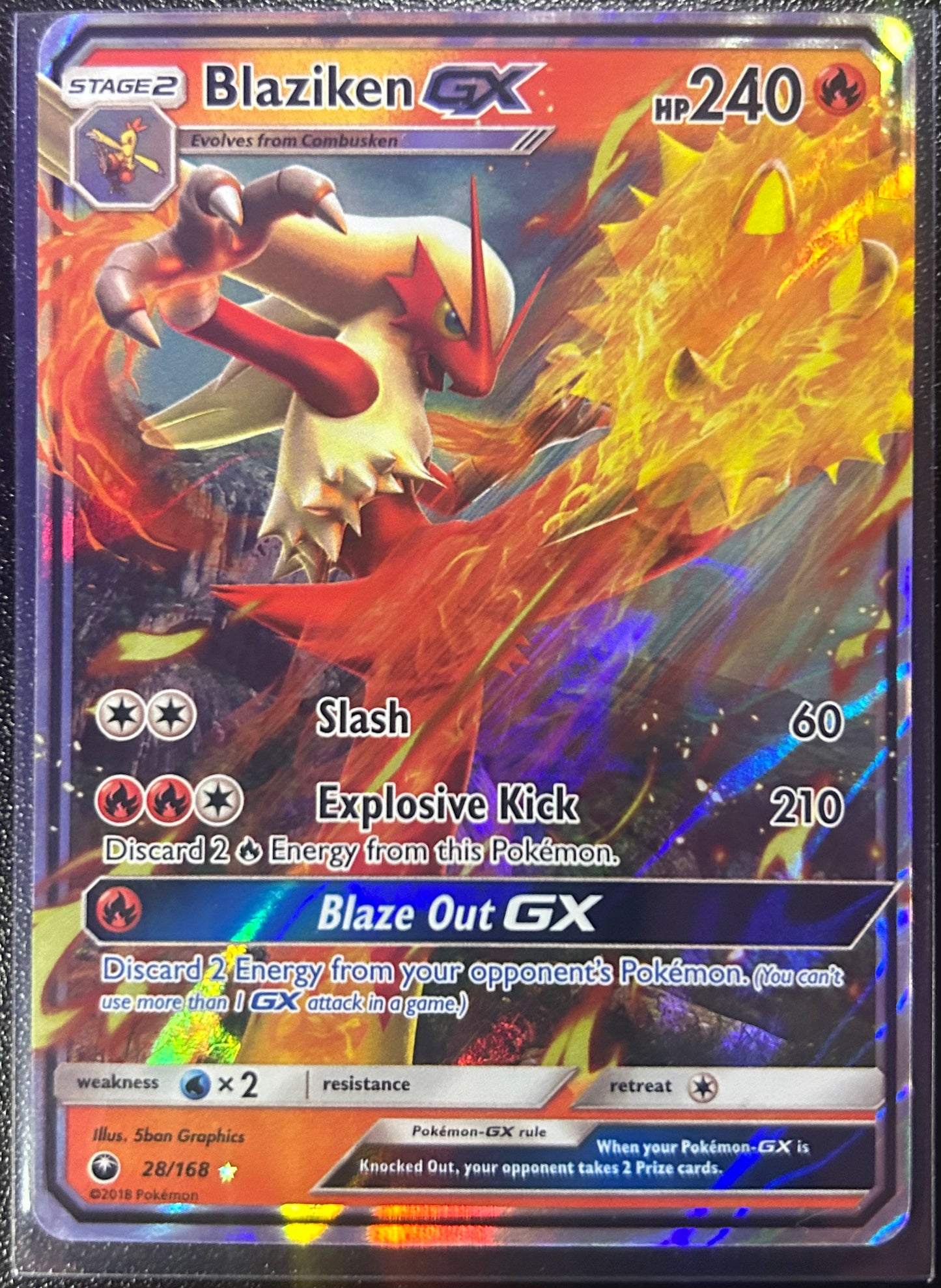 Blaziken GX - S&M Celestial Storm 28/168 (Near Mint)