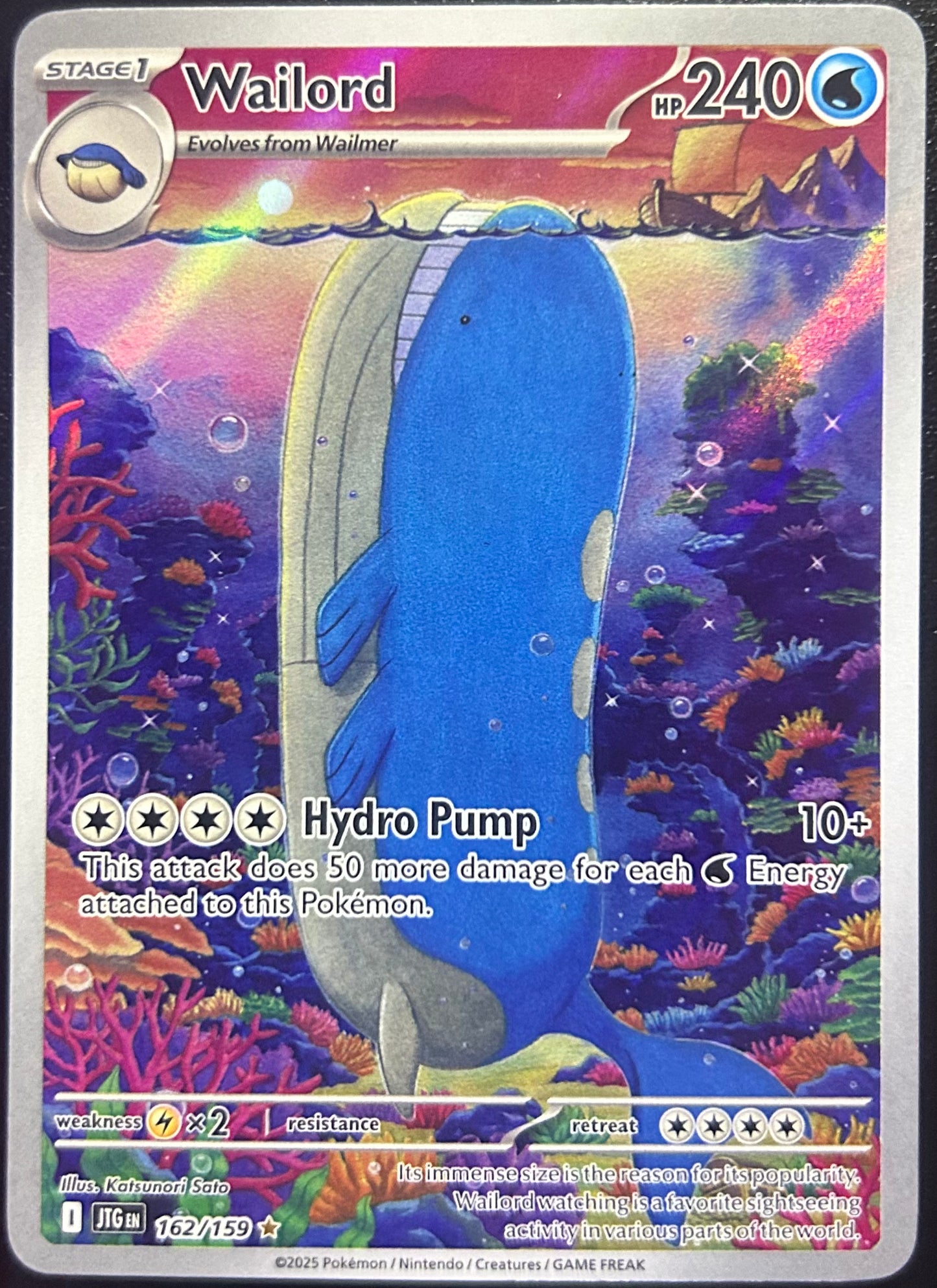 Wailord (IR - Full Art) - SV Journey Together 162/159 (Near Mint)