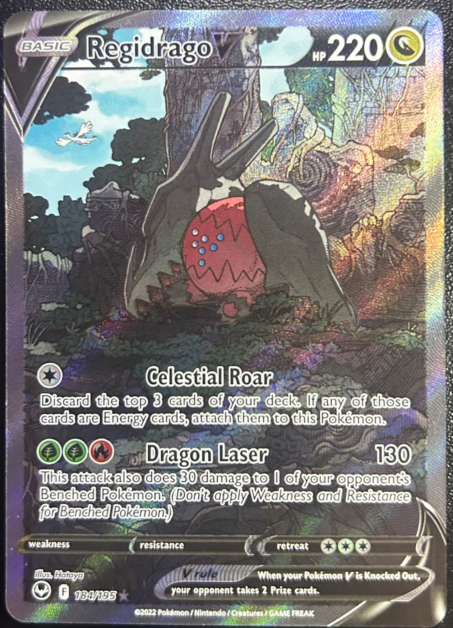 Regidrago V (Alt Art - Ultra Rare) - SWSH Silver Tempest 184/195 (Near Mint)