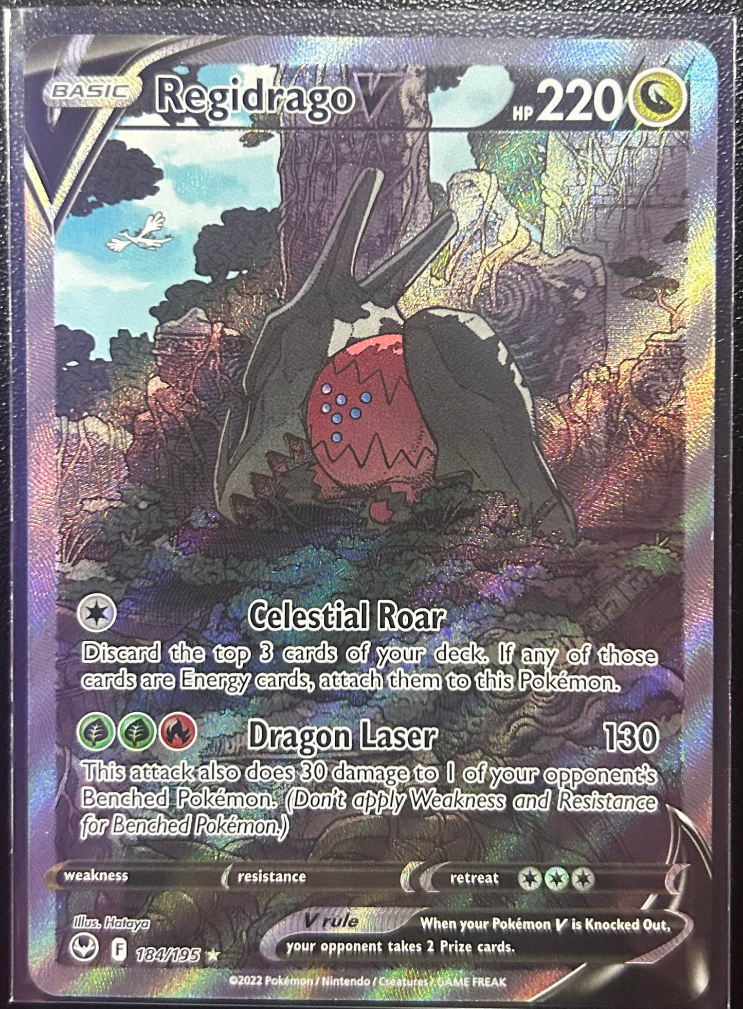 Regidrago V (Alt Art - Ultra Rare) - SWSH Silver Tempest 184/195 (Near Mint)
