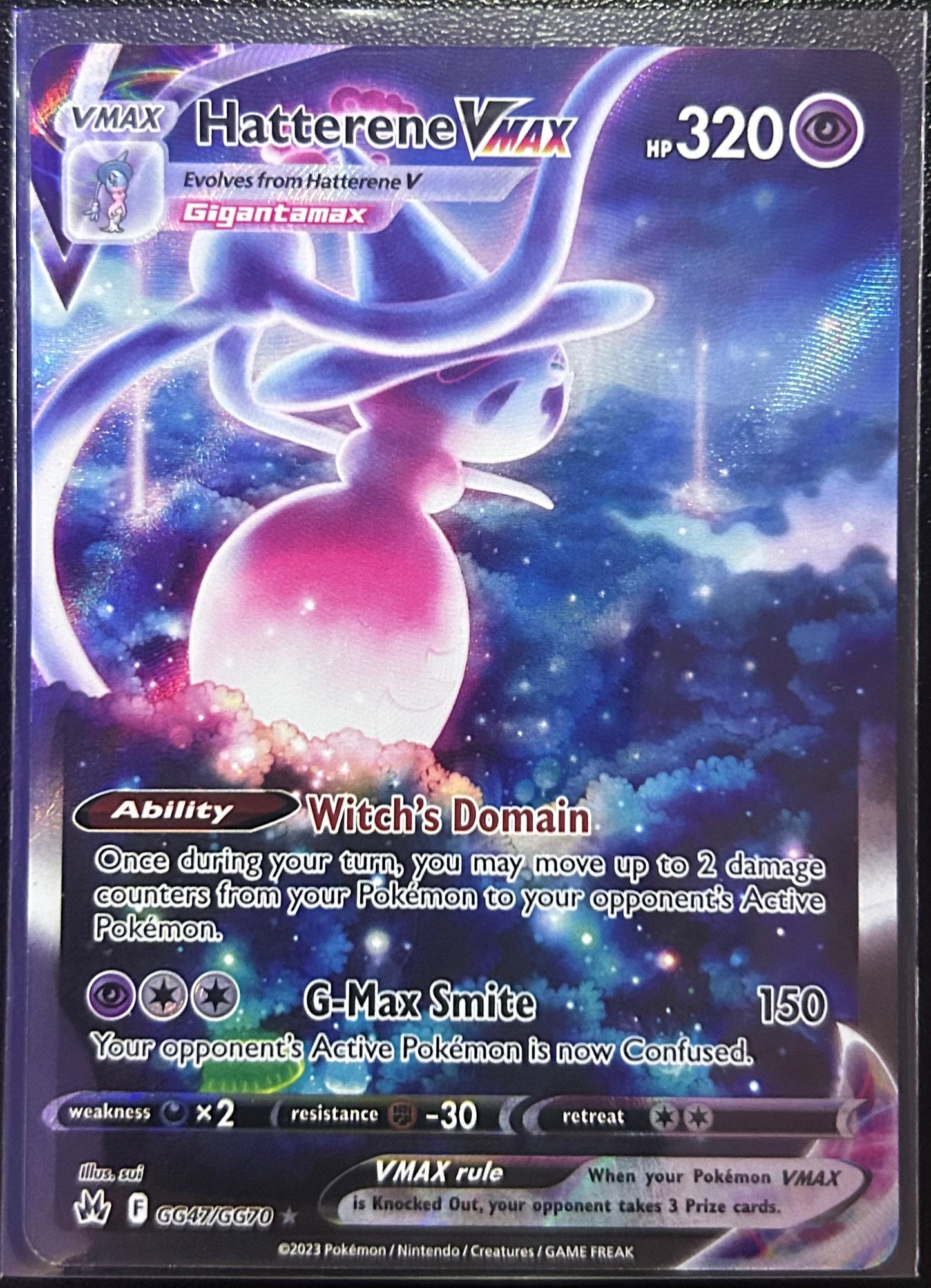 Hatterene VMAX (Full Art) - SWSH Crown Zenith GG47/GG70 (Near Mint)